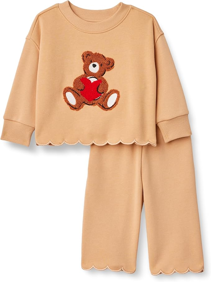 Valentine’s Day outfit for toddlers featuring festive holiday clothing