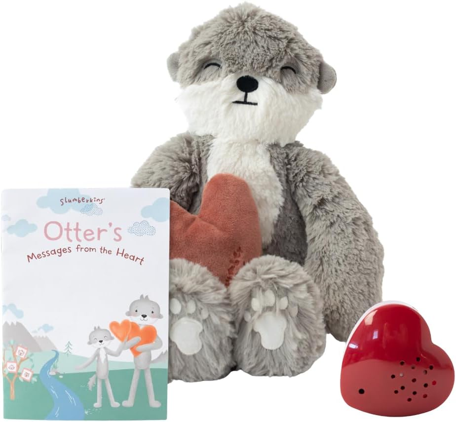 Slumberkins otter lovey with recordable heart for toddler comfort and connection